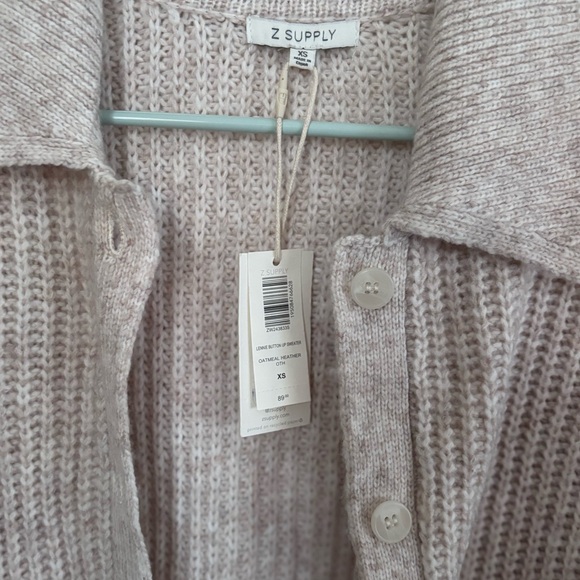 Z Supply Light Beige Cardigan with Buttons- NWT - Picture 2 of 4